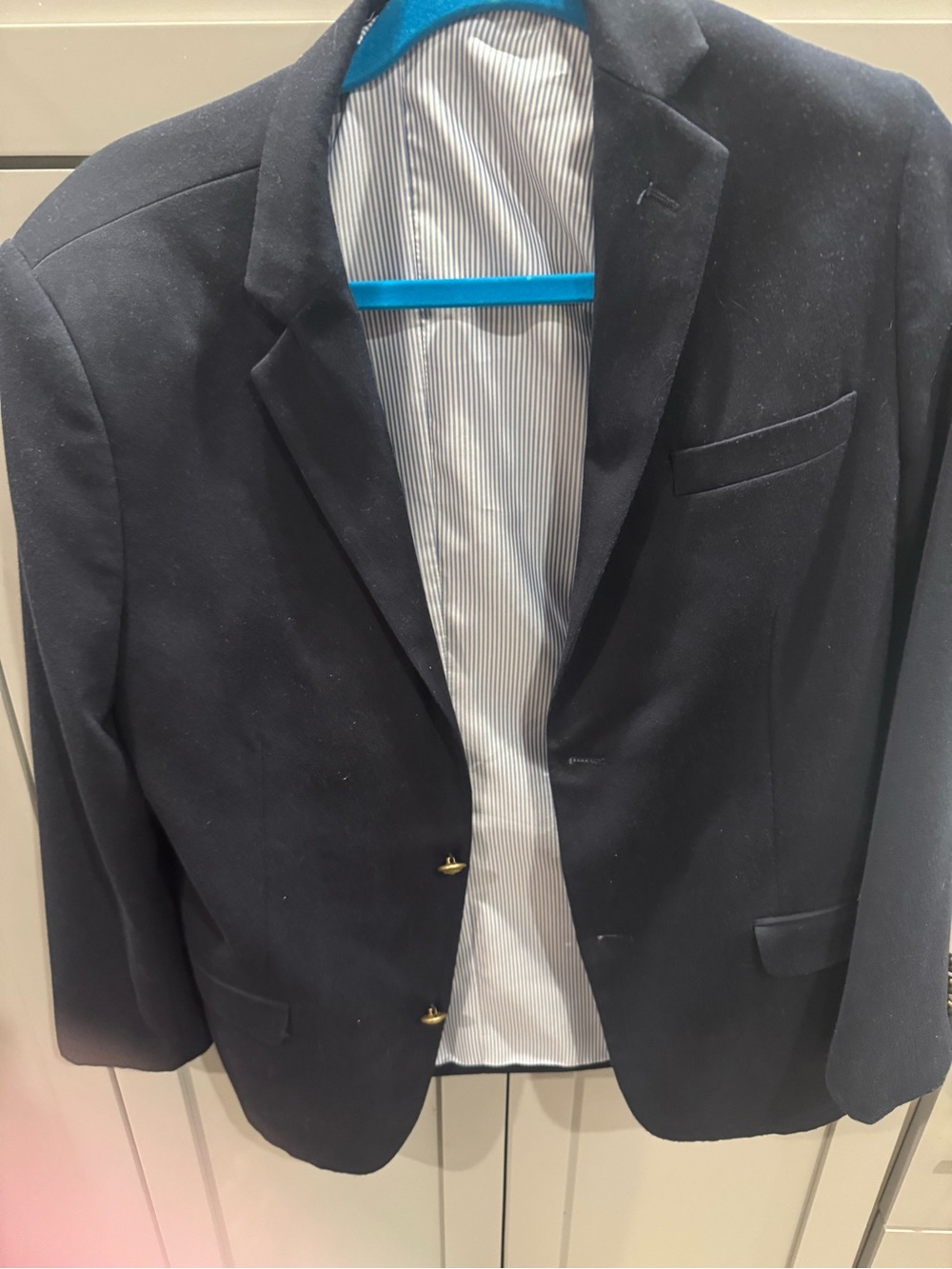Tommy Hilfiger Boys Navy Blazer with Striped Lining